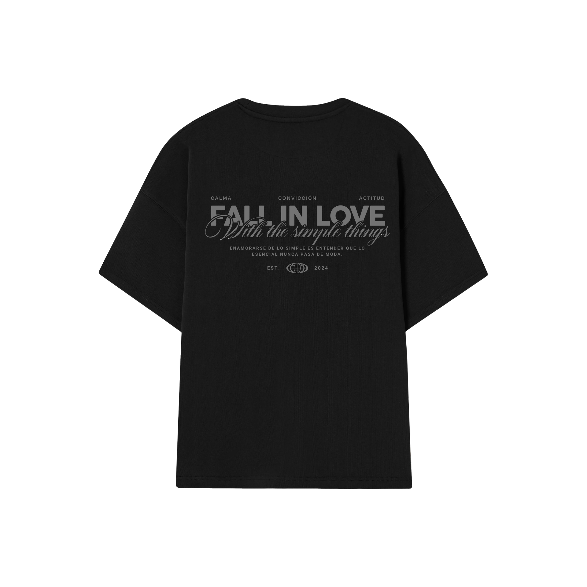 POLERA HEAVYWEIGHT FALL IN LOVE (NEGRA y GRIS)