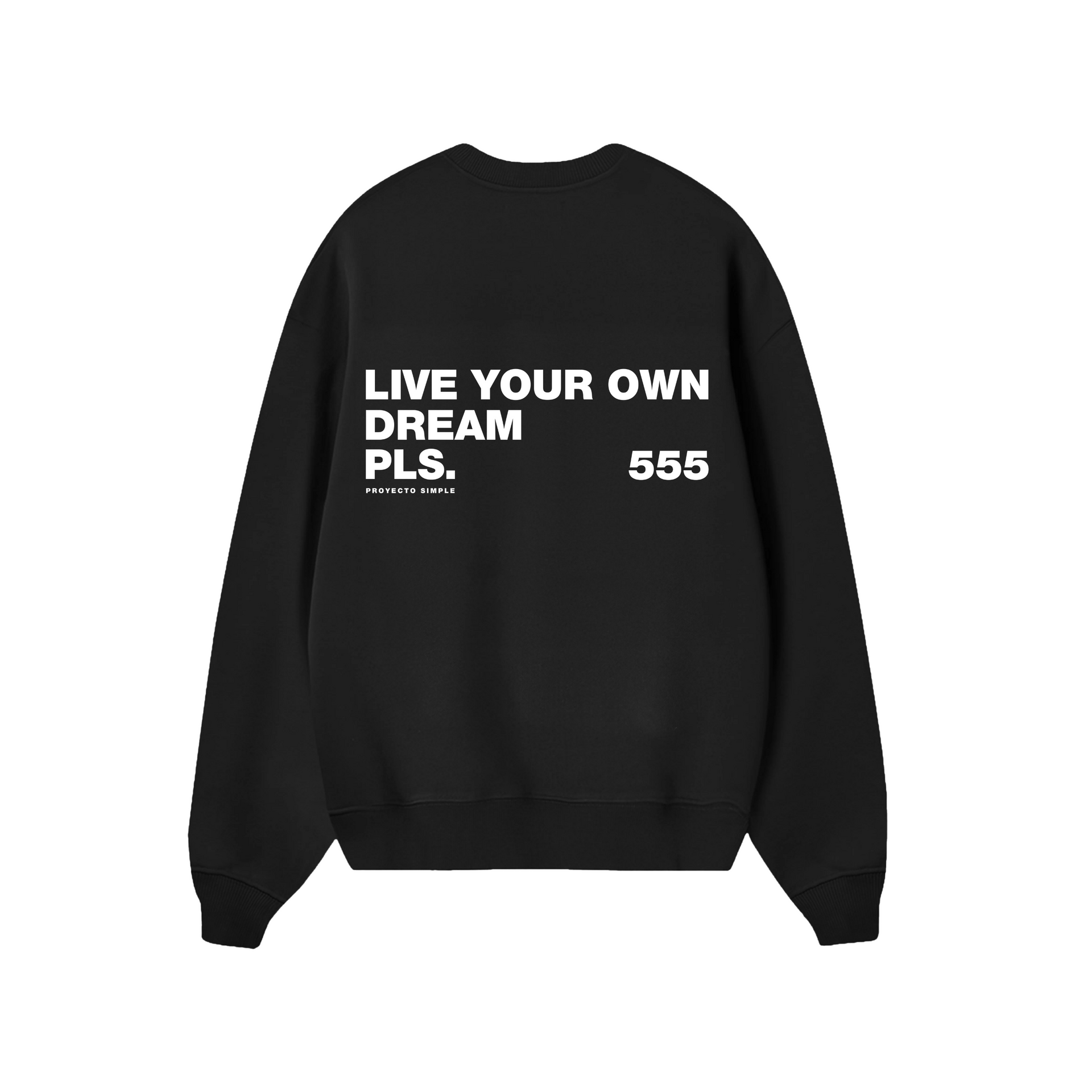 POLERON SIN GORRO LIVE YOUR DREAM (NEGRO)