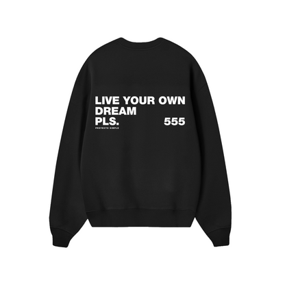 POLERON SIN GORRO LIVE YOUR DREAM (NEGRO)