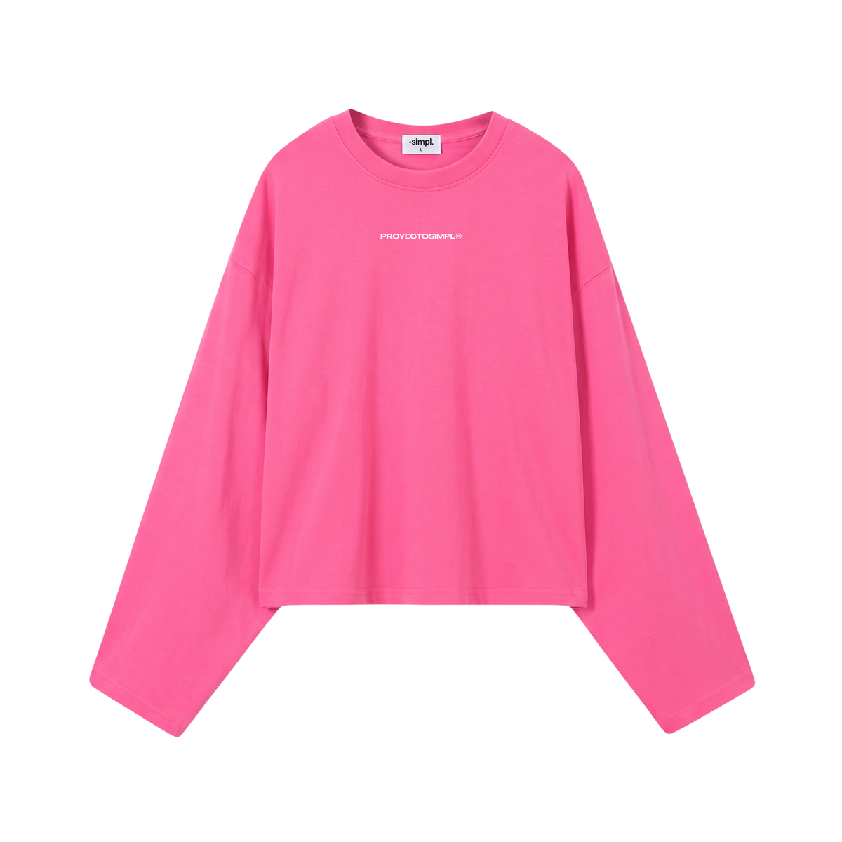 POLERA MANGA LARGA ESENCIAL (ROSADO NEON)