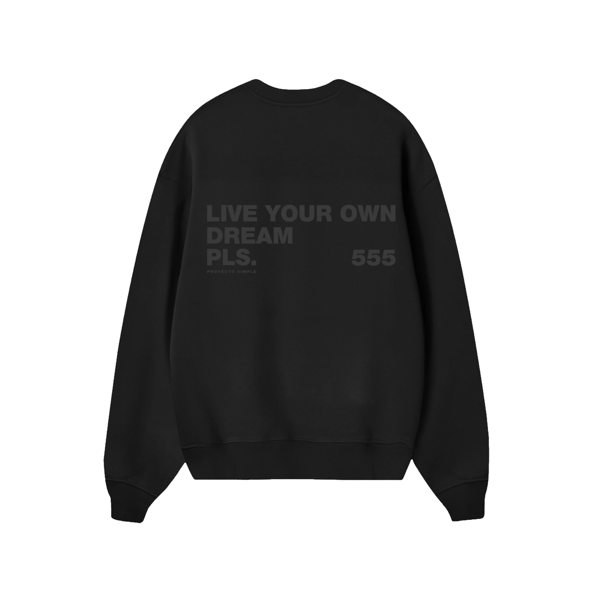 POLERON SIN GORRO LIVE YOUR DREAM (DOBLE NEGRO)