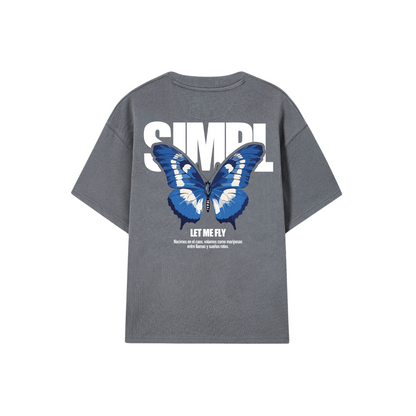 POLERA BUTTERFLY (GRIS ACERO)