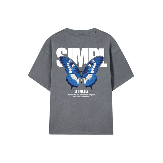 POLERA BUTTERFLY (GRIS ACERO)