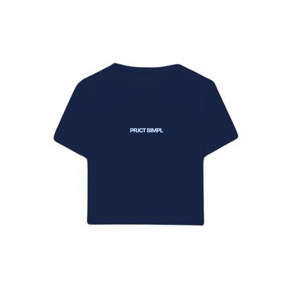 POLERA BABY TEE ESSENCE (AZUL MARINO)