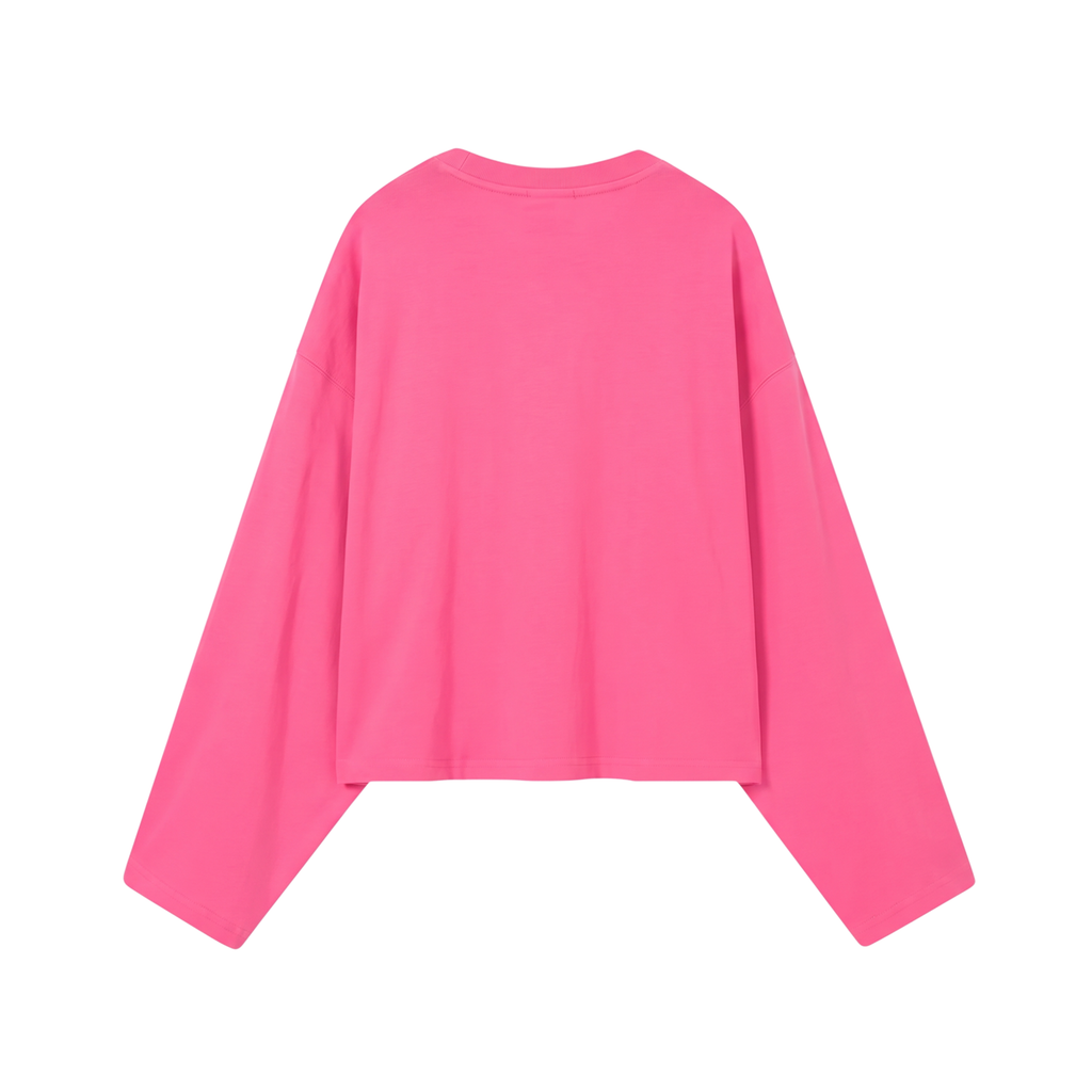 POLERA MANGA LARGA ESENCIAL (ROSADO NEON)