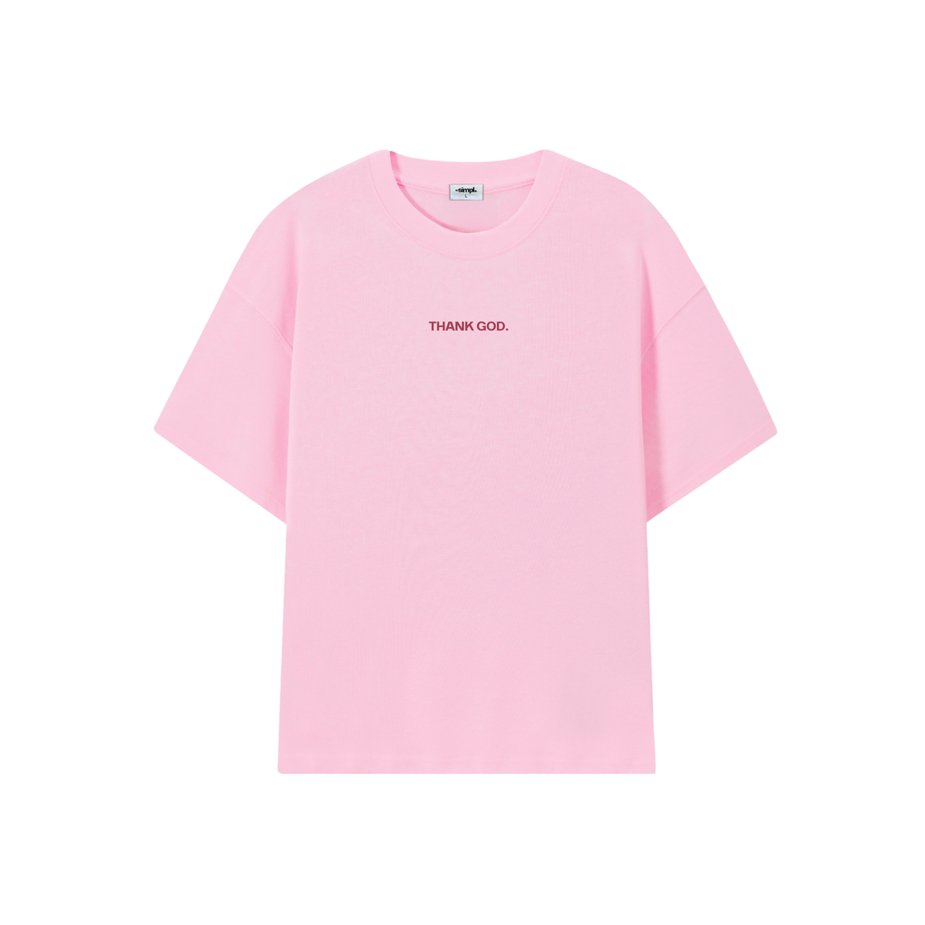 POLERA THANK GOD (ROSADA)