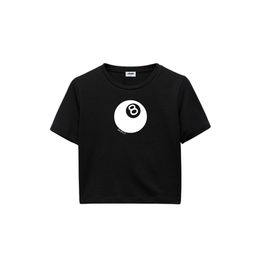 POLERA BABY TEE 8 BALL (NEGRA)