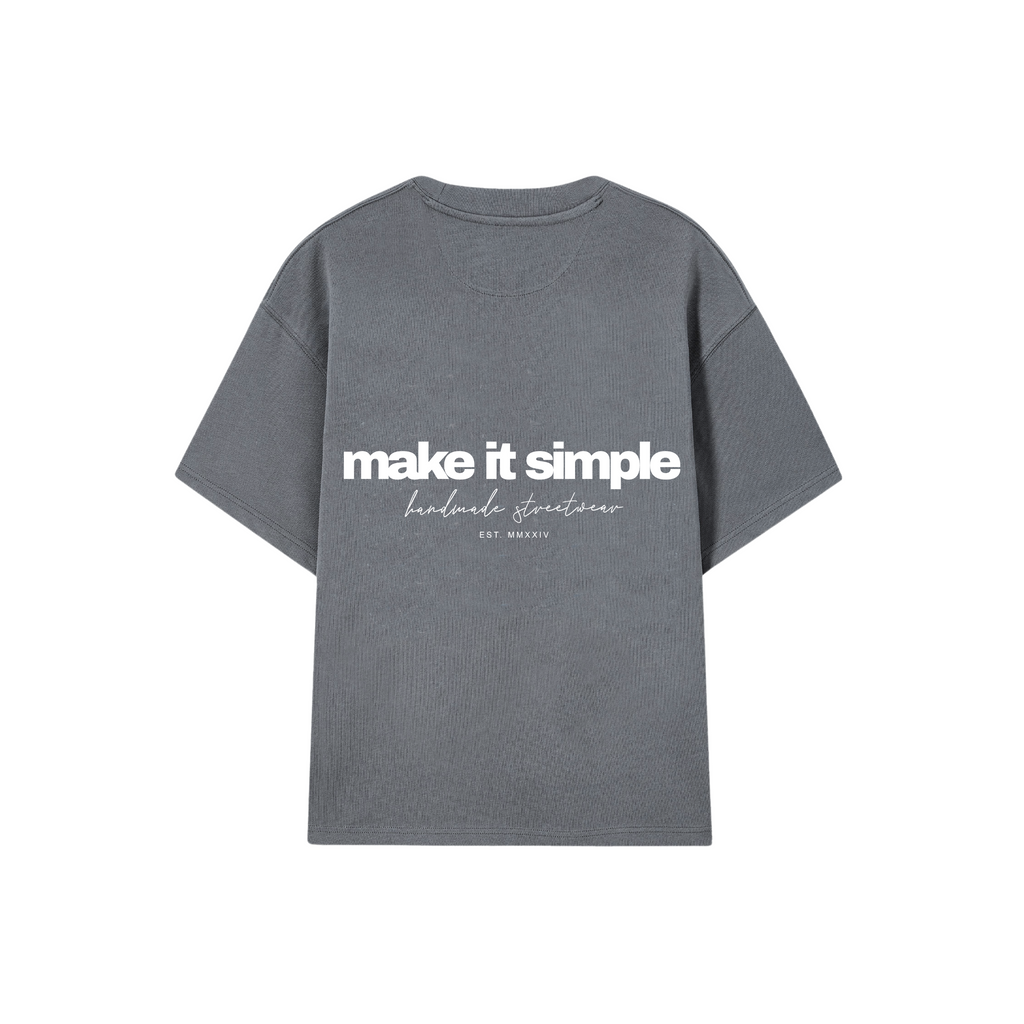 POLERA MAKE IT SIMPL (GRIS ACERO)