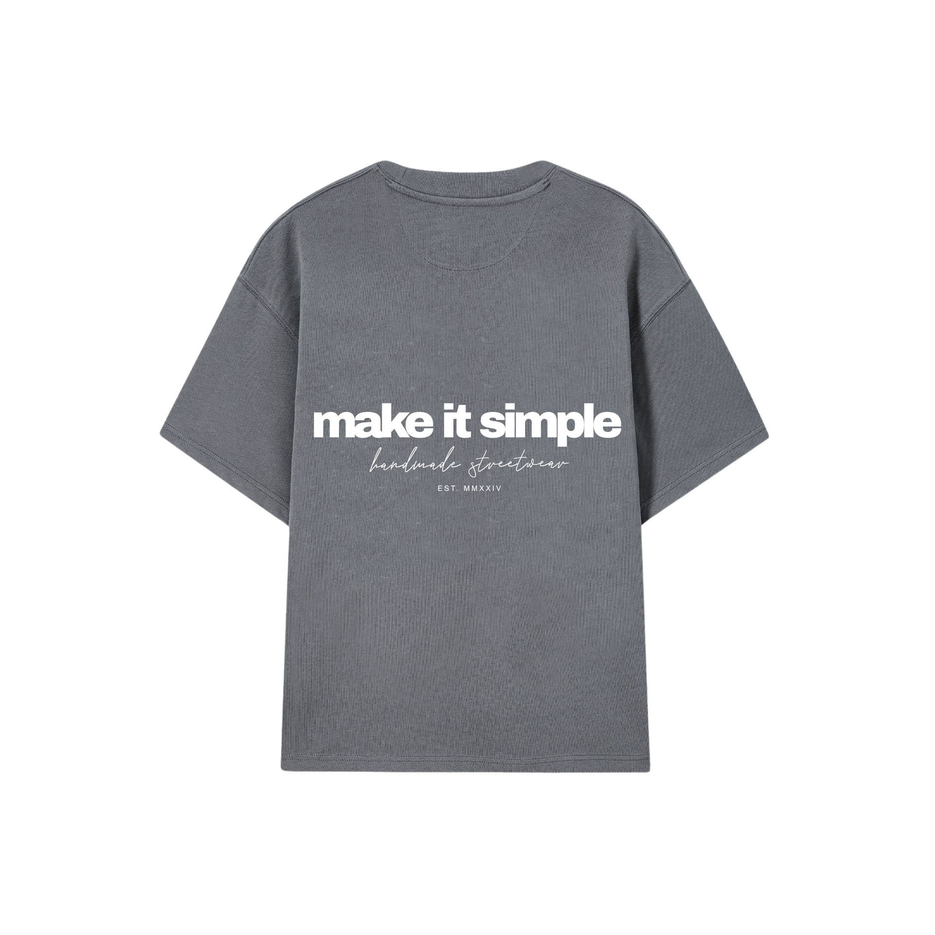 POLERA MAKE IT SIMPL (GRIS ACERO)