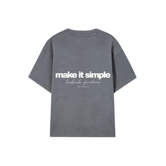 POLERA MAKE IT SIMPL (GRIS ACERO)