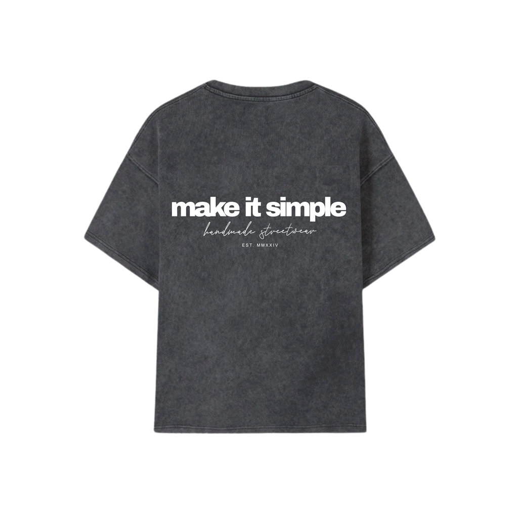 POLERA MAKE IT SIMPLE (ACID WASH Y BLANCO)