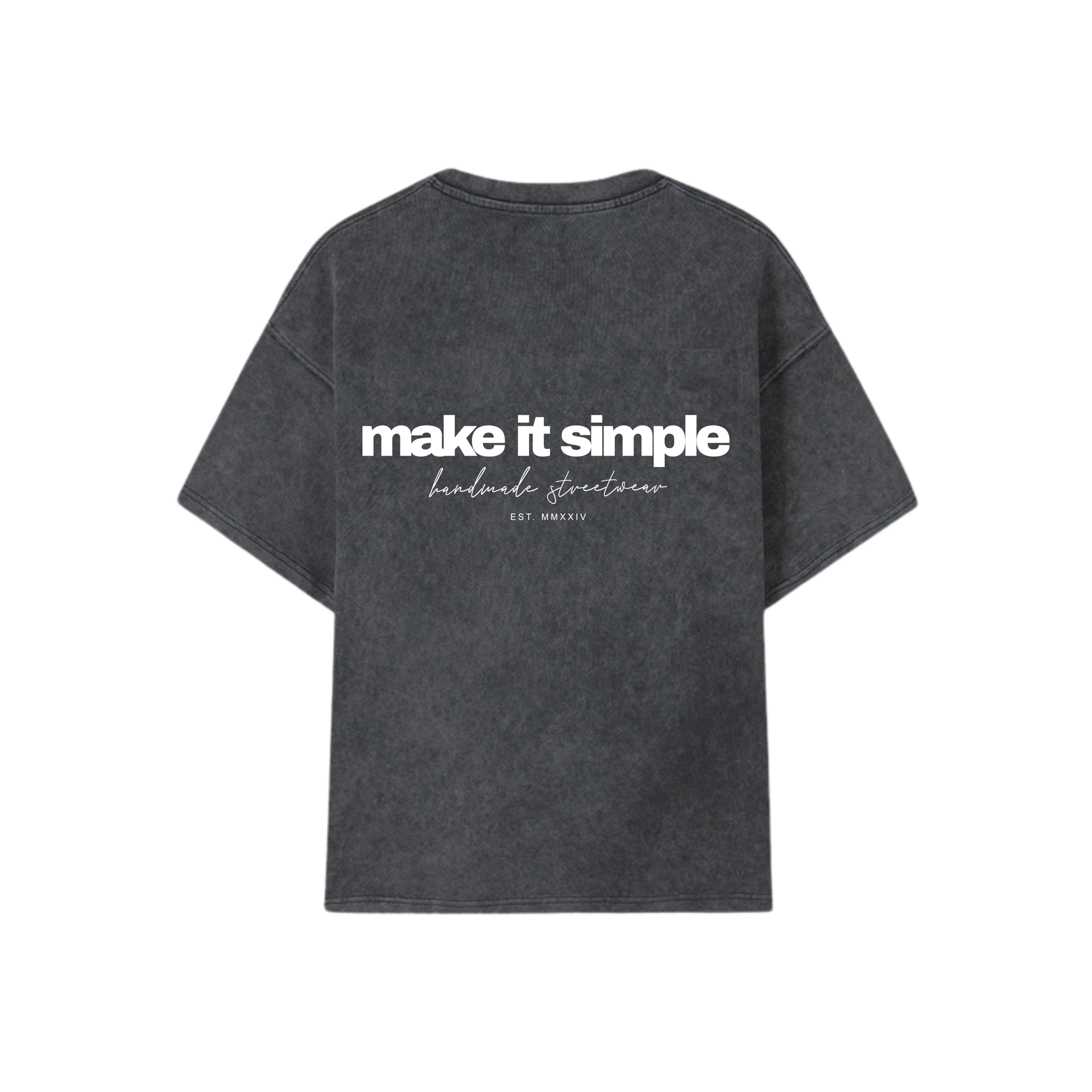POLERA MAKE IT SIMPLE (ACID WASH Y BLANCO)