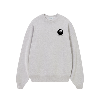 POLERON SIN GORRO 8 BALL (GRIS MELANGE)