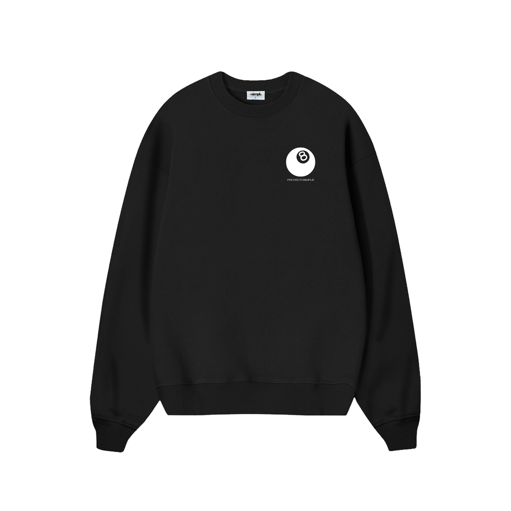 POLERON SIN GORRO 8 BALL (NEGRO)