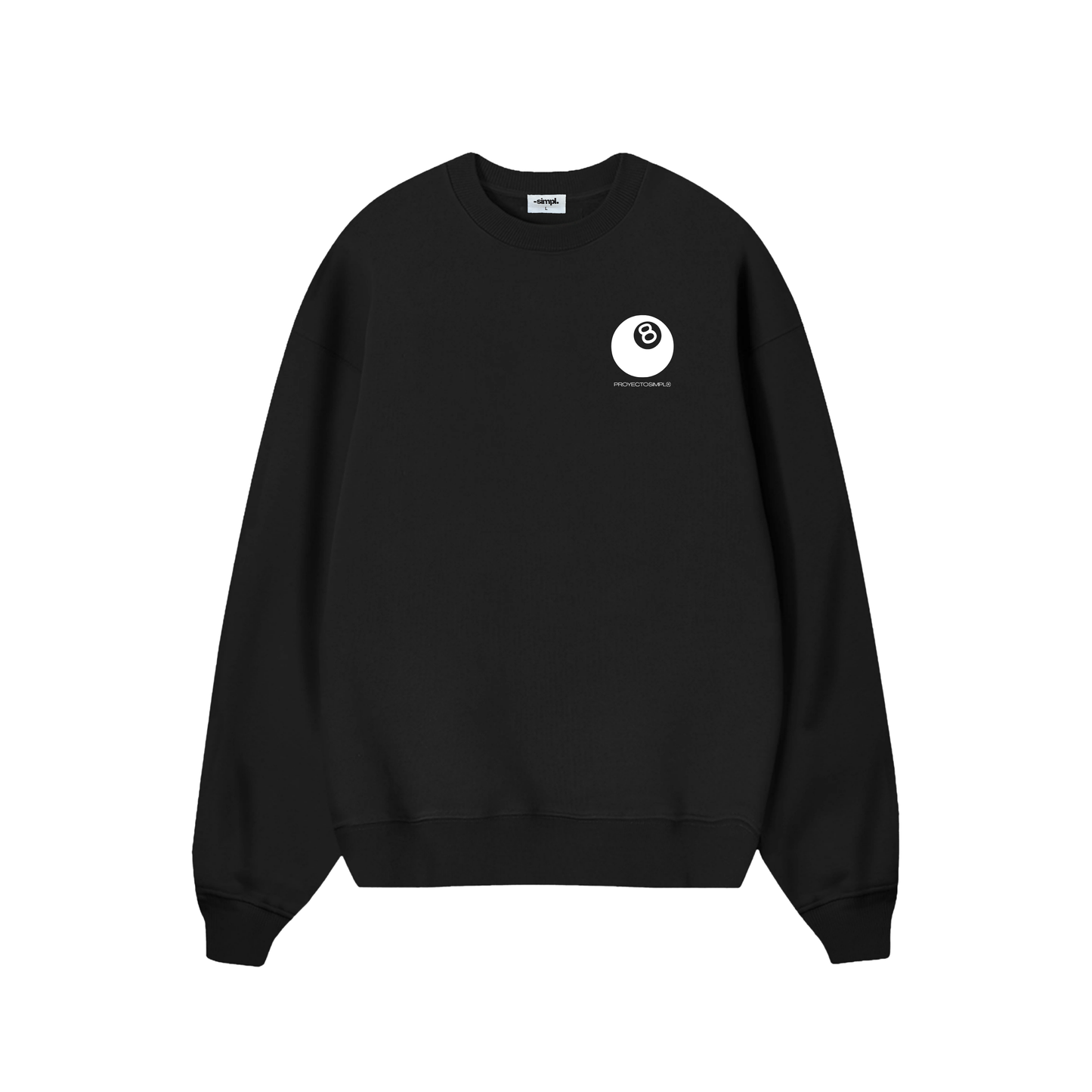 POLERON SIN GORRO 8 BALL (NEGRO)