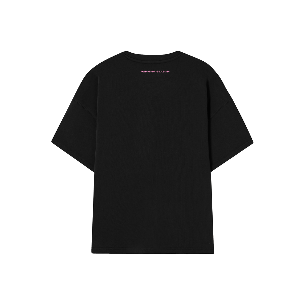 POLERA TRIUMPH (NEGRA Y ROSADO)