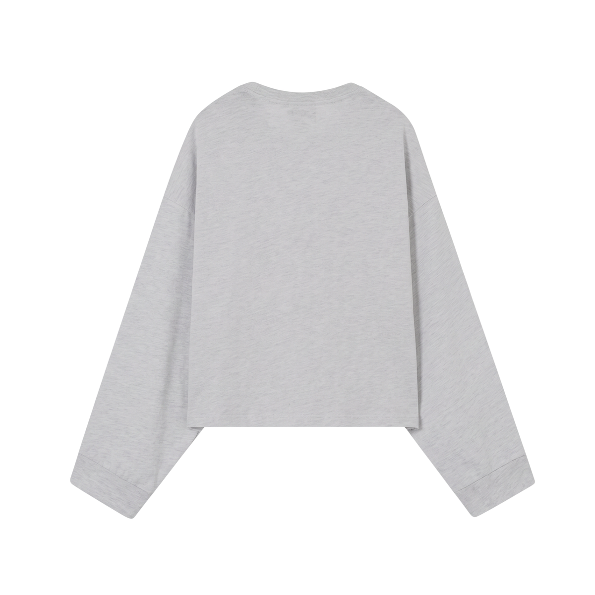 POLERA MANGA LARGA ESENCIAL (GRIS MELANGE)