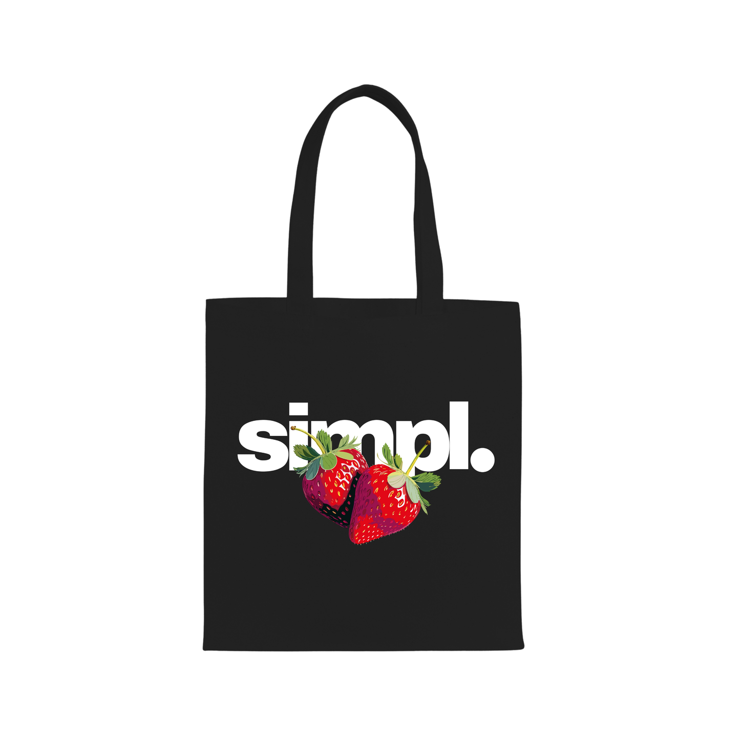TOTE BAG STRAWBERRY (NEGRO)
