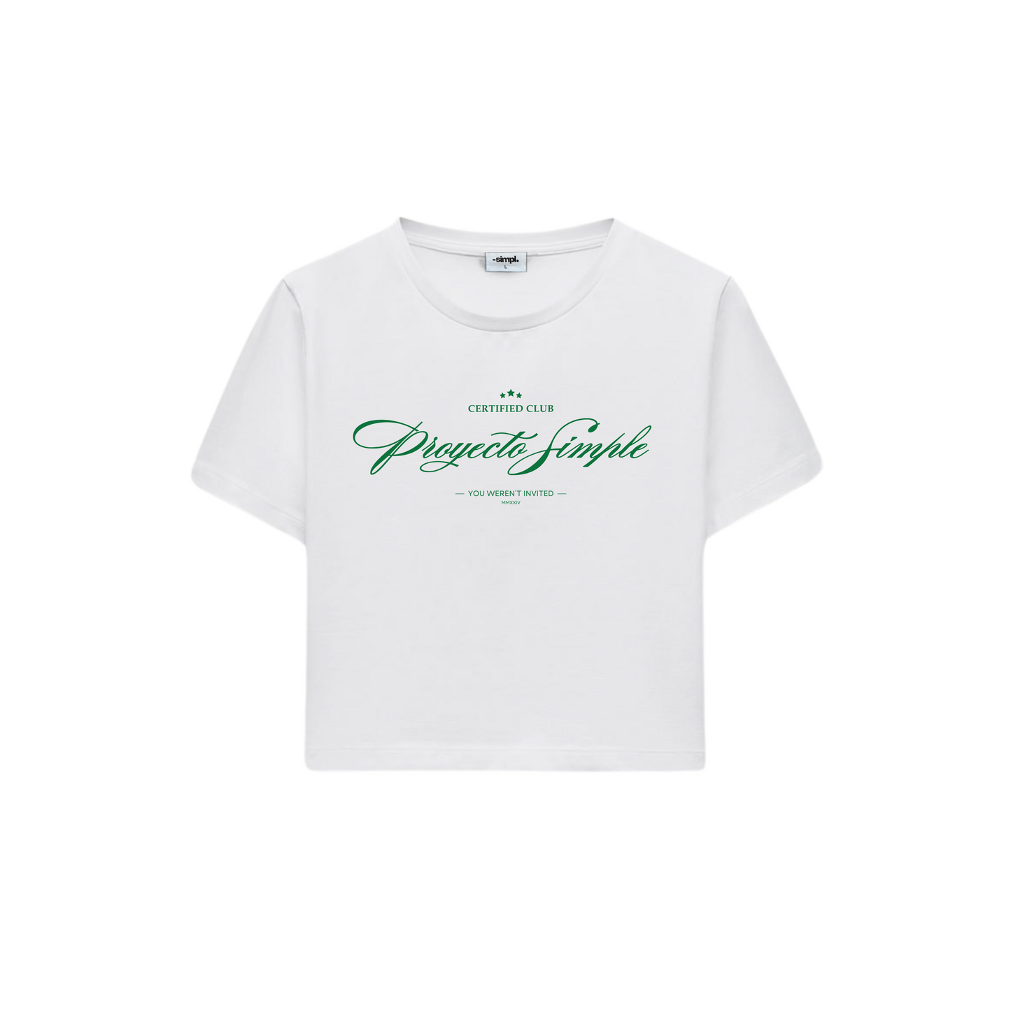 POLERA BABY TEE CERTIFIED CLUB (BLANCA)