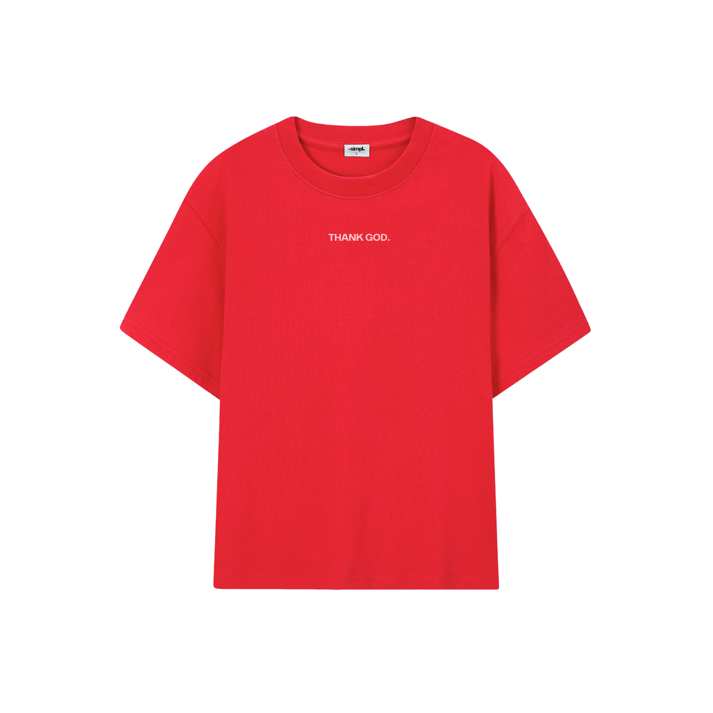 POLERA THANK GOD (ROJA)