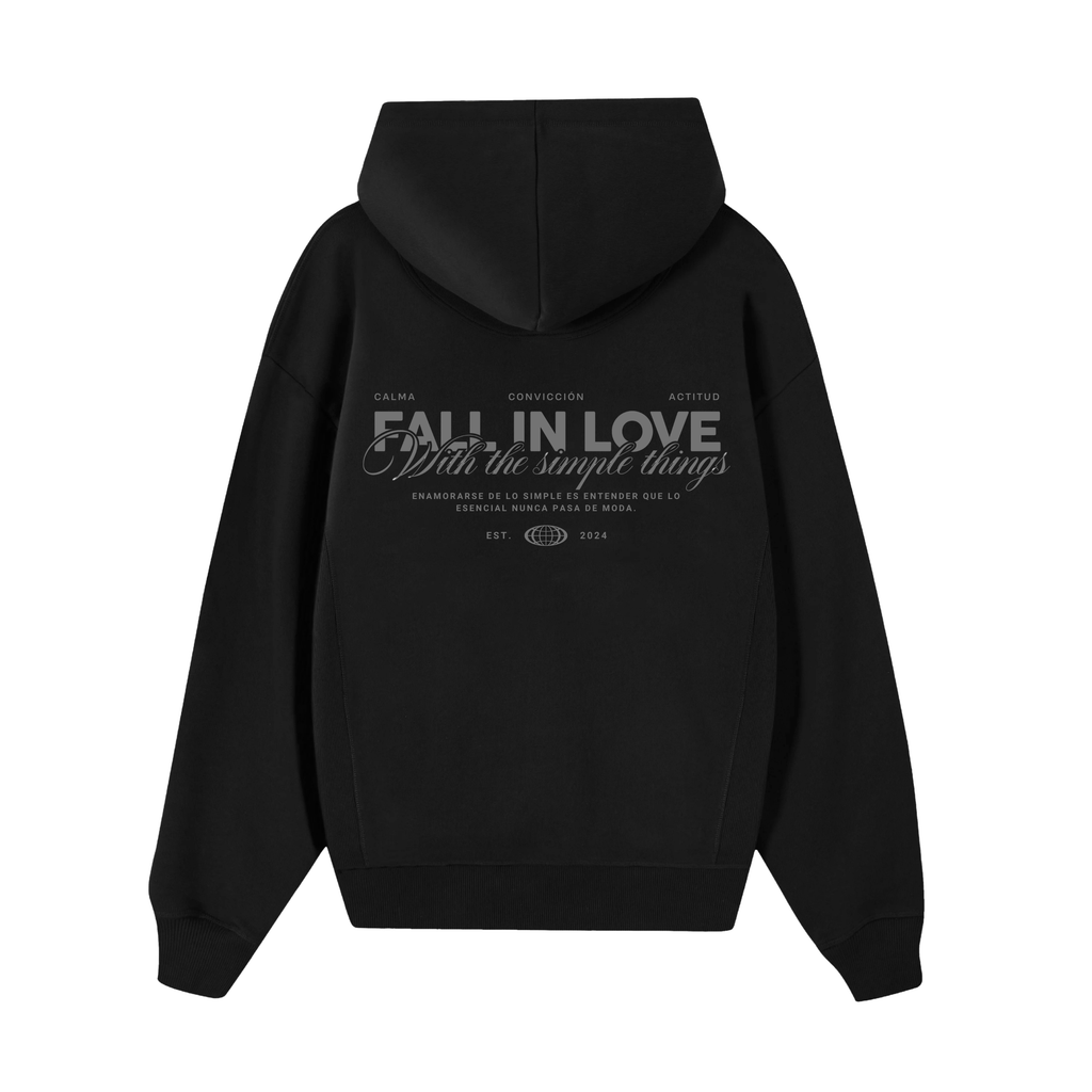 POLERON FALL IN LOVE (NEGRO Y GRIS)
