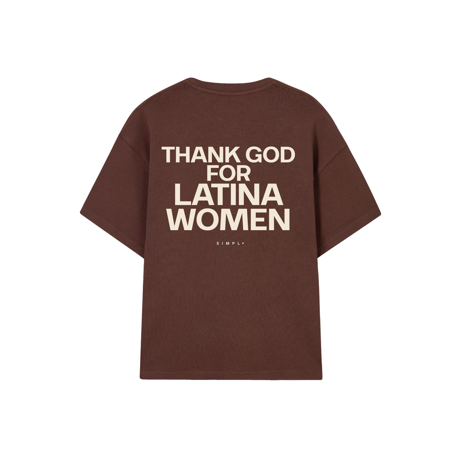 POLERA THANK GOD (CAFÉ)