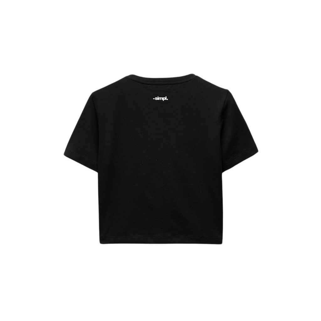 POLERA BABY TEE MAKE IT SIMPLE (NEGRA)