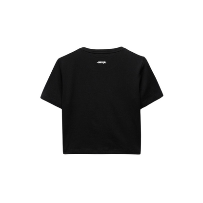 POLERA BABY TEE STRAWBERRY (NEGRA)