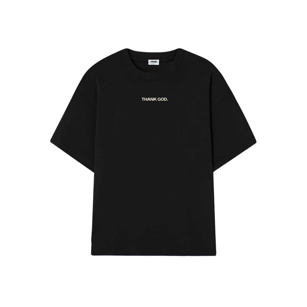 POLERA THANK GOD (NEGRA)