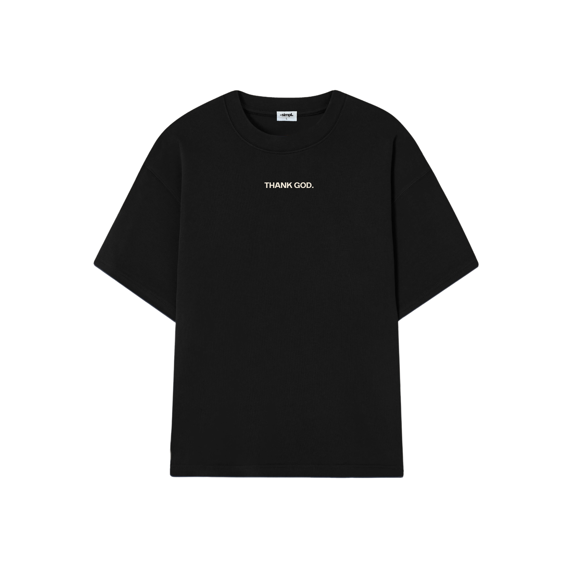 POLERA THANK GOD (NEGRA)