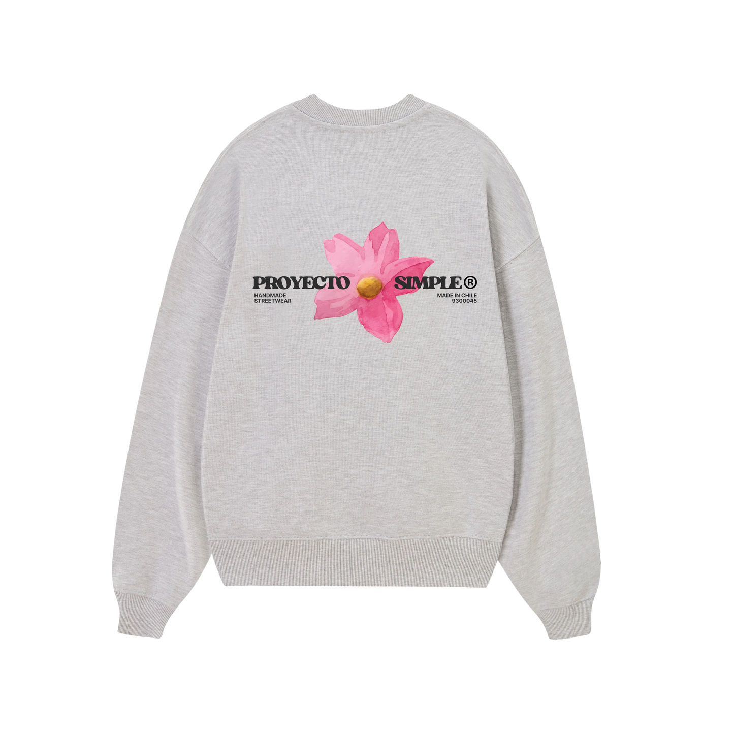POLERON SIN GORRO SAKURA (GRIS MELANGE)