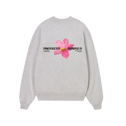 POLERON SIN GORRO SAKURA (GRIS MELANGE)