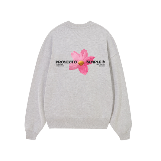 POLERON SIN GORRO SAKURA (GRIS MELANGE)