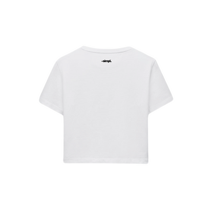 POLERA BABY TEE STRAWBERRY (BLANCA)