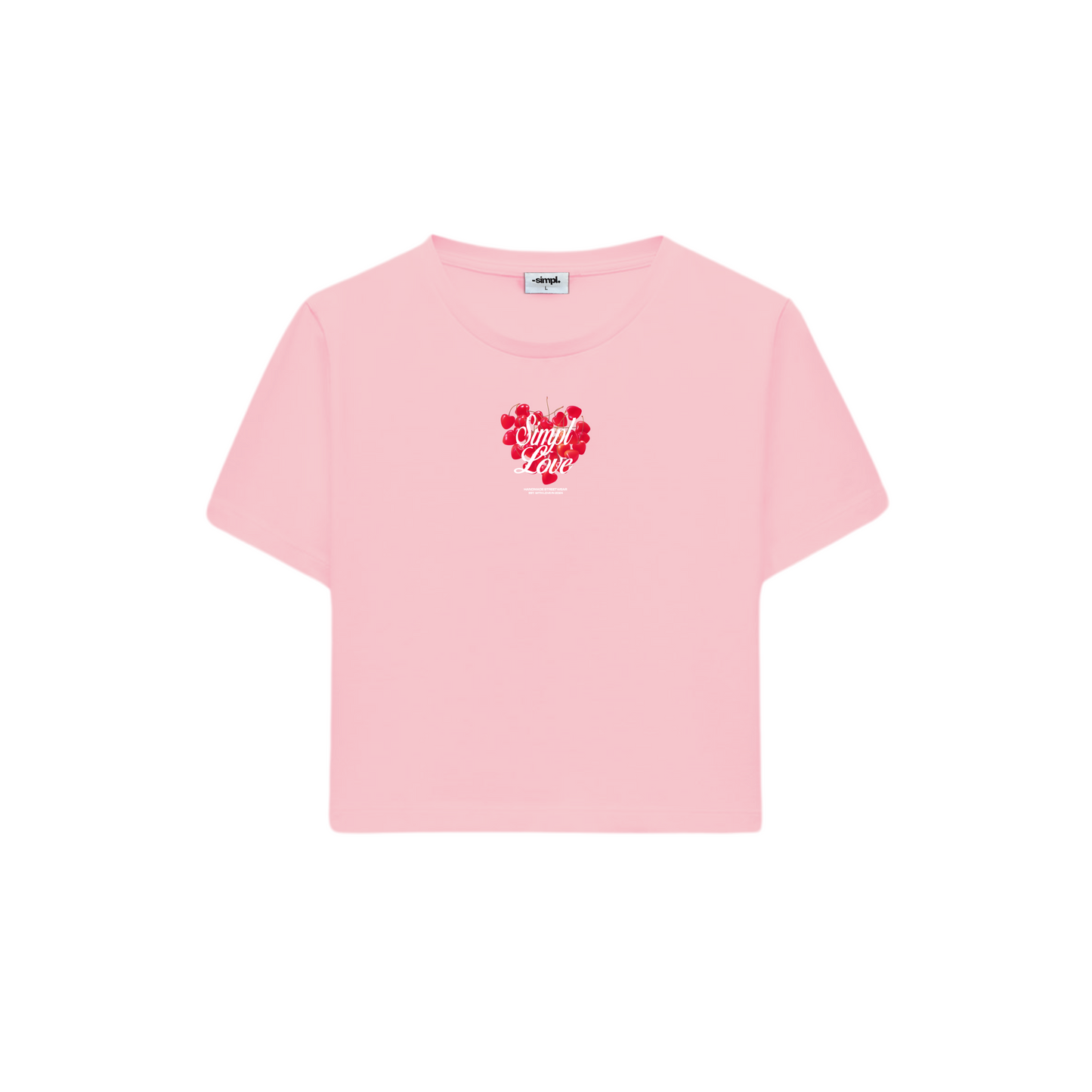 POLERA BABY TEE LOVE (ROSADA)