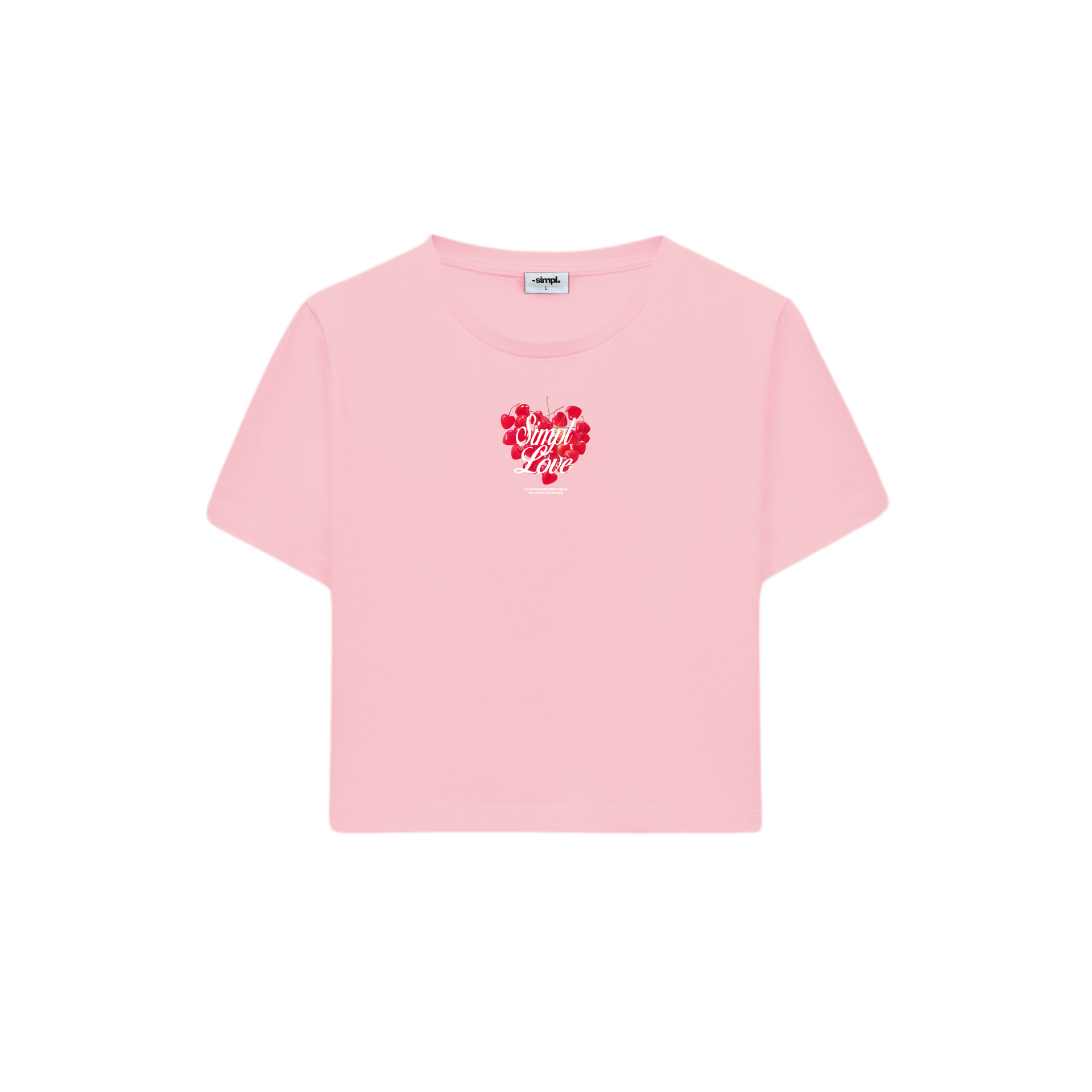 POLERA BABY TEE LOVE (ROSADA)