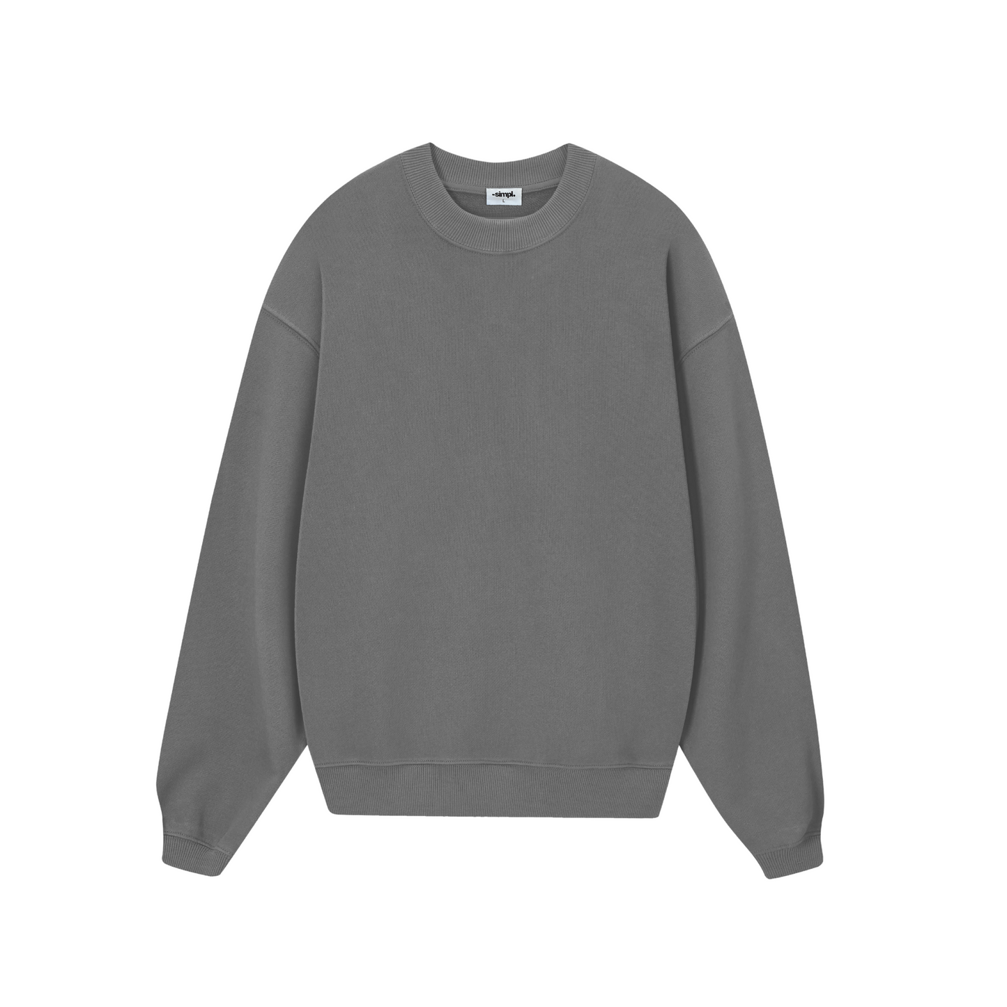 POLERON SIN GORRO BLANK (GRIS ACERO)
