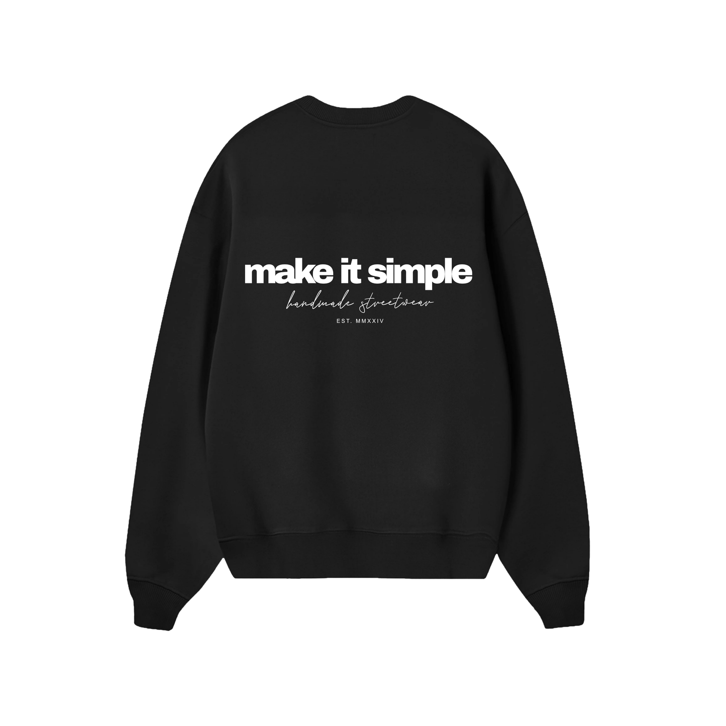 POLERON SIN GORRO MAKE IT SIMPLE (NEGRO)