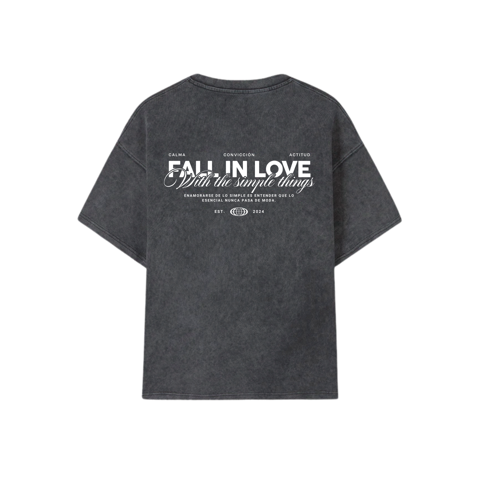 POLERA FALL IN LOVE (ACID WASH Y BLANCO)