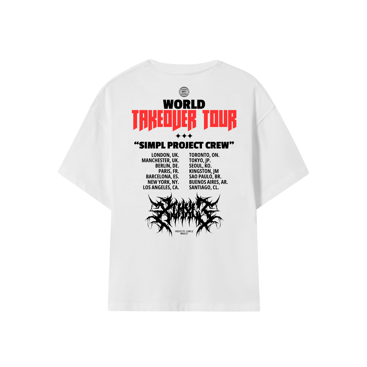 POLERA WORLD TOUR (BLANCA)