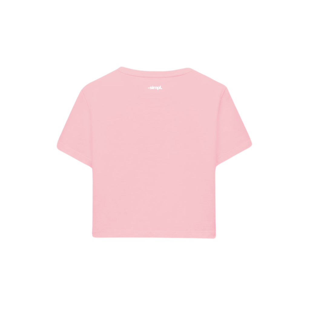 POLERA BABY TEE LOVE (ROSADA)