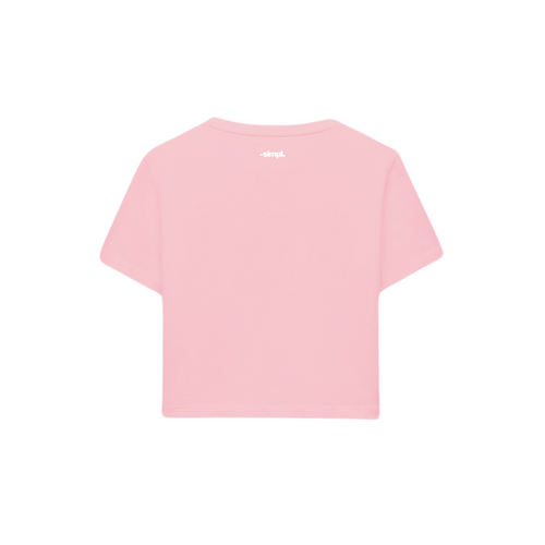 POLERA BABY TEE LOVE (ROSADA)