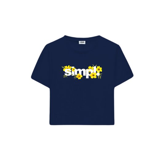 POLERA BABY TEE SPRING (AZUL MARINO)