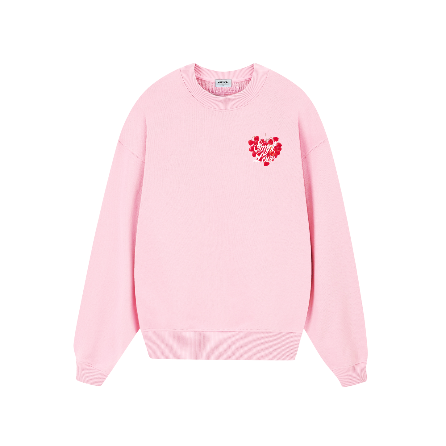 POLERON SIN GORRO LOVE (ROSADO)