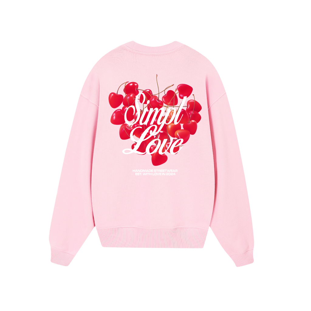 POLERON SIN GORRO LOVE (ROSADO)