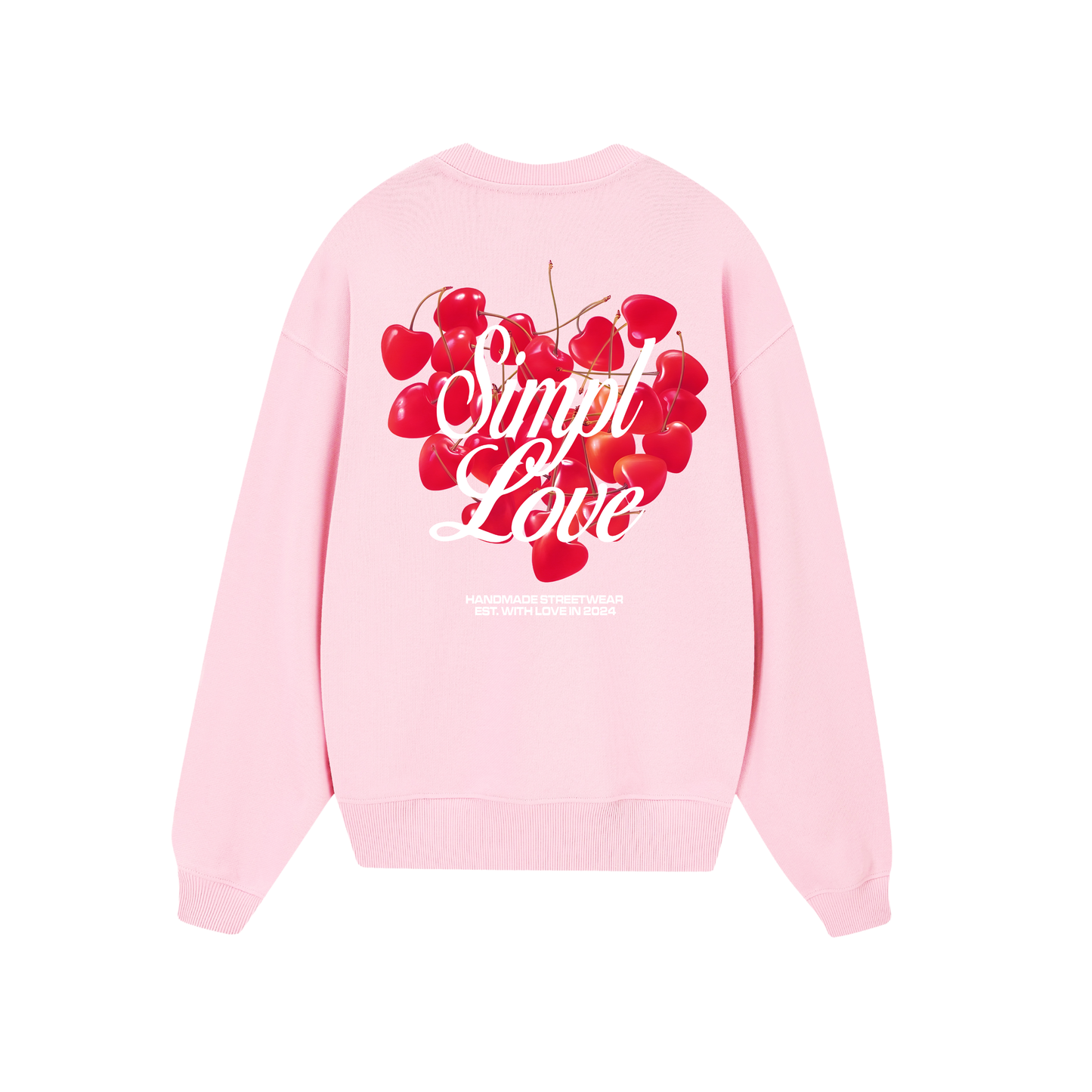 POLERON SIN GORRO LOVE (ROSADO)