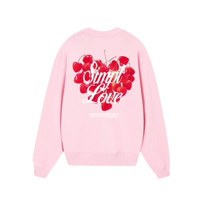 POLERON SIN GORRO LOVE (ROSADO)