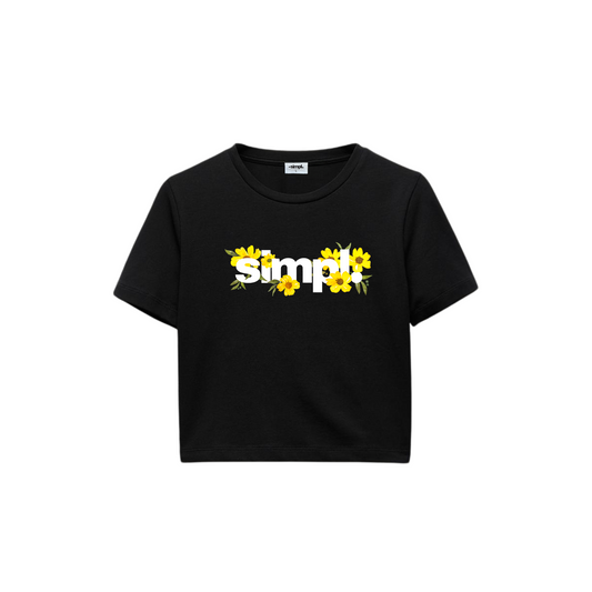 POLERA BABY TEE SPRING (NEGRA)