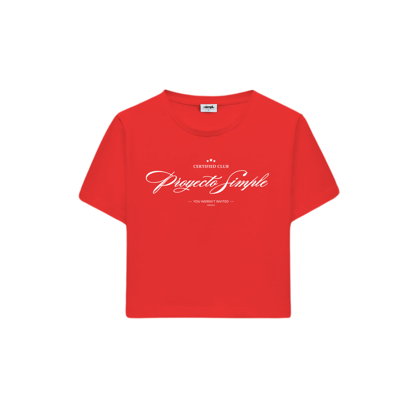 POLERA BABY TEE CERTIFIED CLUB (ROJA)