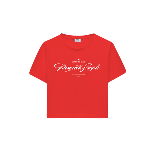 POLERA BABY TEE CERTIFIED CLUB (ROJA)